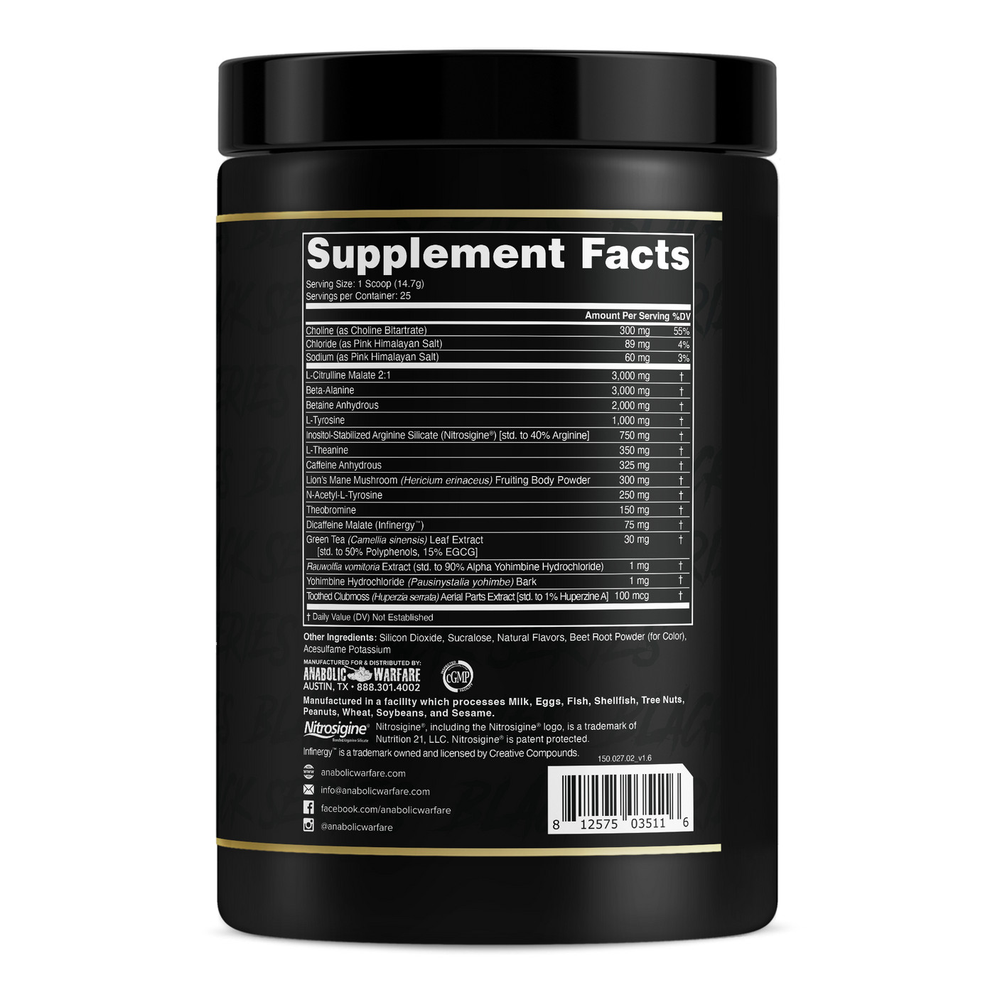 ANABOLIC WARFARE MANIAC FRUIT EXPLOSION PRE WORKOUT