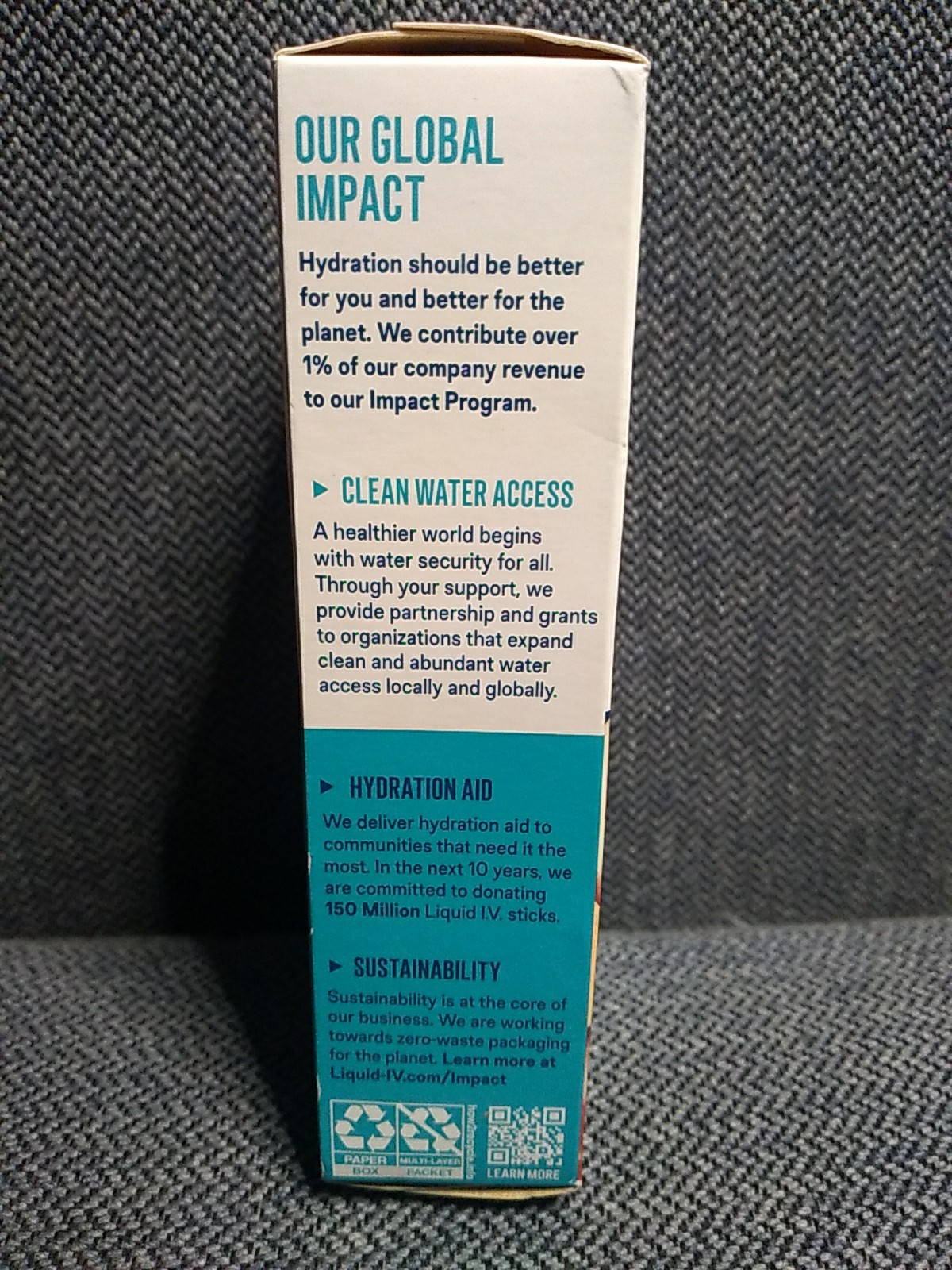 Liquid IV Hydration Multiplier Drink Mix, SF White Peach 6 Sticks