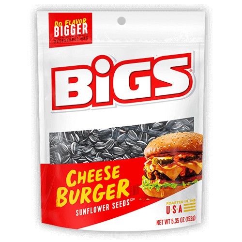 Bigs Seeds Cheeseburger Flavored Sunflower Seeds – Snack with Bold, Savory Taste