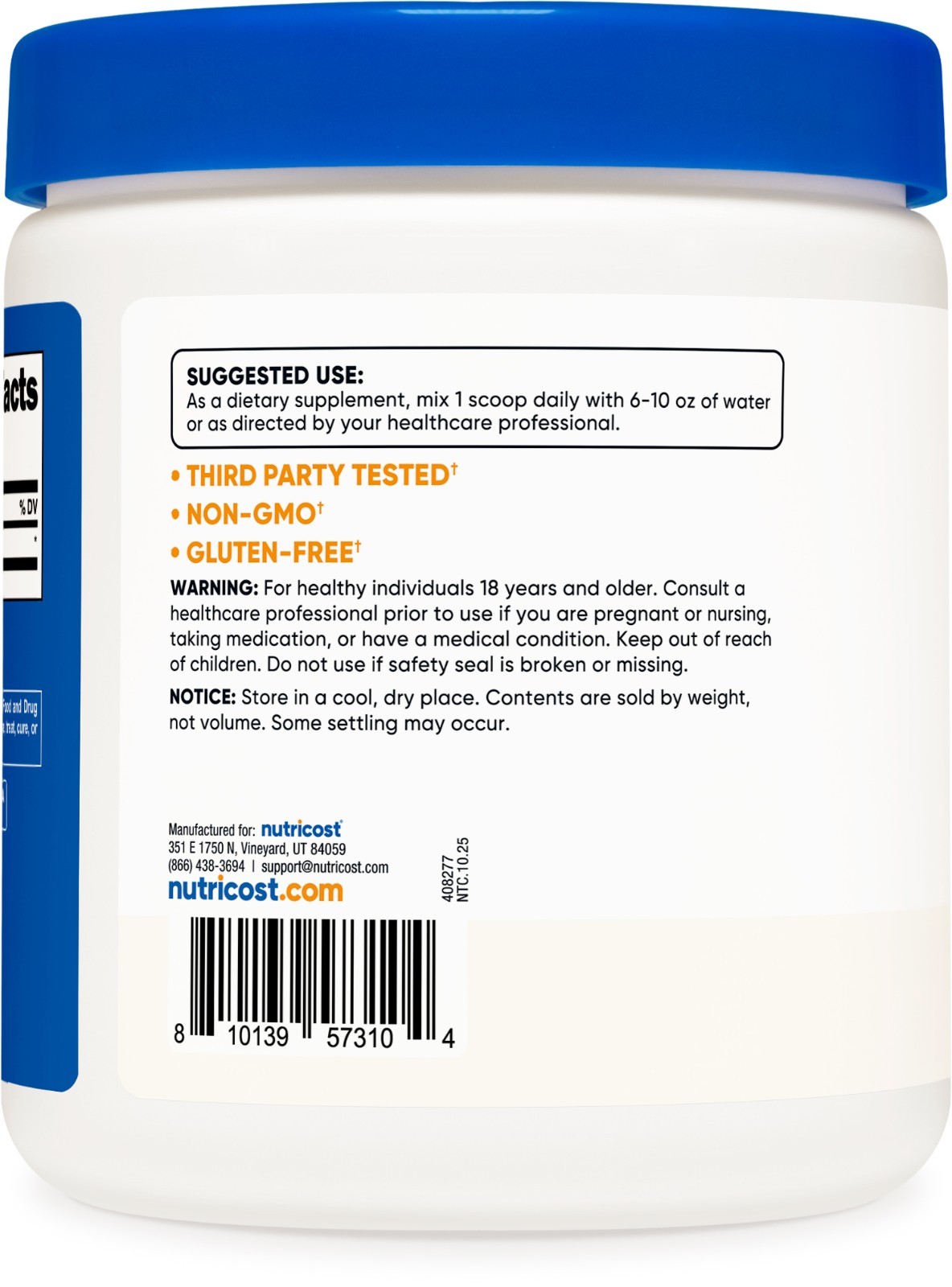 Nutricost L-Carnitine Tartrate Powder (250 Grams) – 1 Gram per Serving