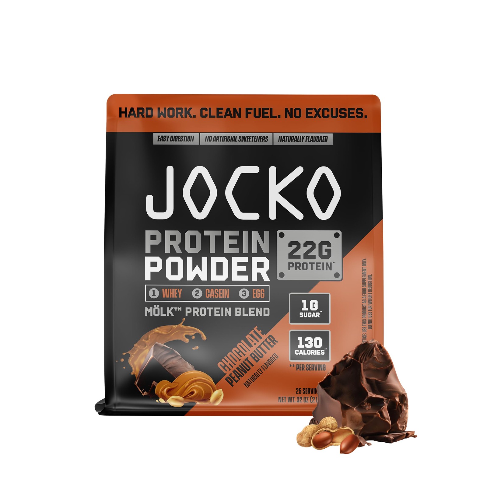 Jocko Fuel Mölk Whey Protein Powder 22g Low Sugar Monk 2 Pound (Pack of 1)