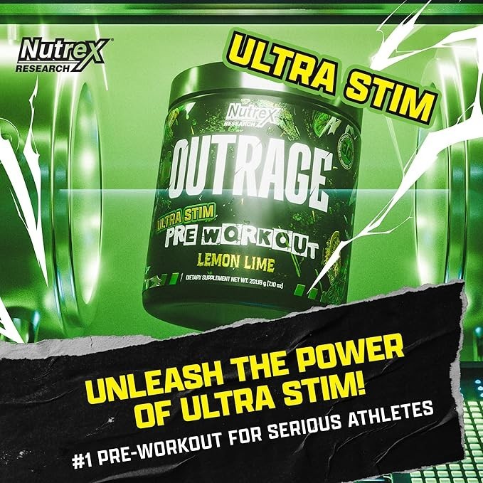 Nutrex Outrage Ultra Stim Pre Workout Powder 30 Servings Various Flavors
