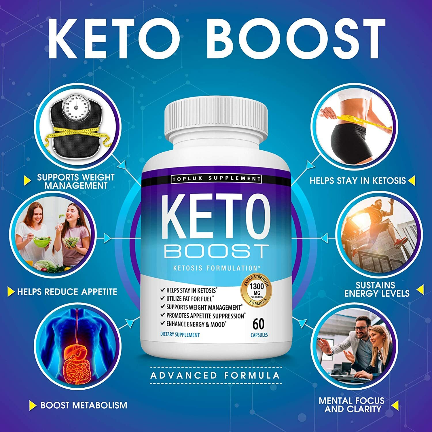 Keto Diet Pills BOOST CUTS- Burner Supplement for Women & Men