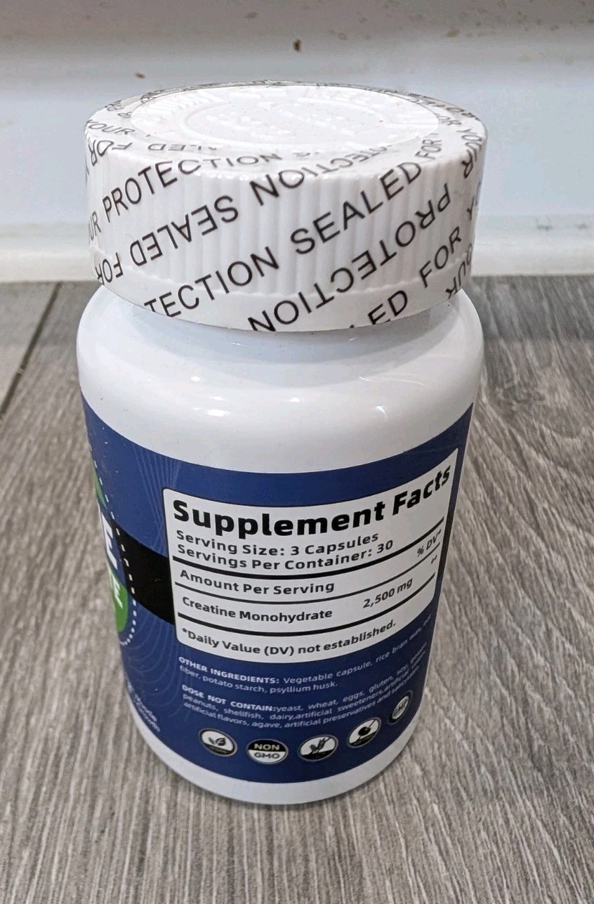 Noavii Creatine Monohydrate 90 Vegetarian Capsules 2,500 mg EXP: O7/26