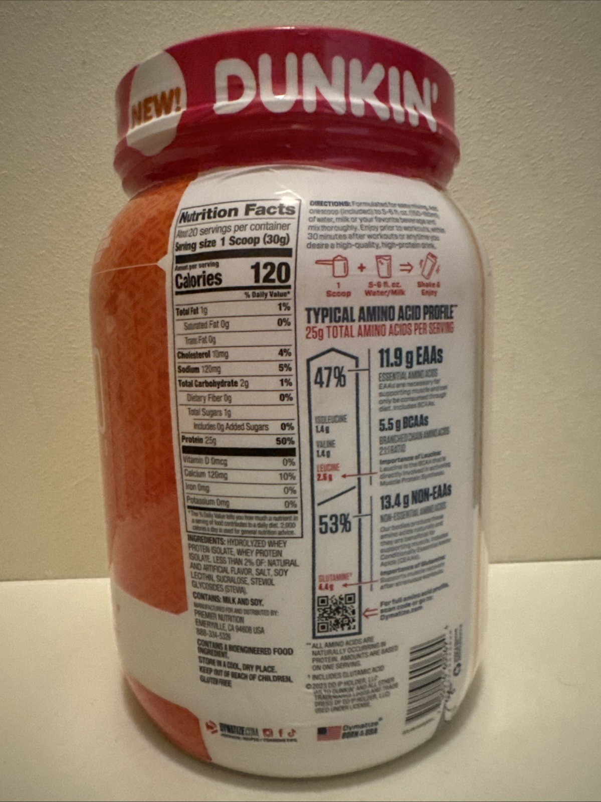 Dymatize ISO100 Hydrolyzed Dunkin Glazed Donut 1.34 Lbs 20 Servings Best Deal !!