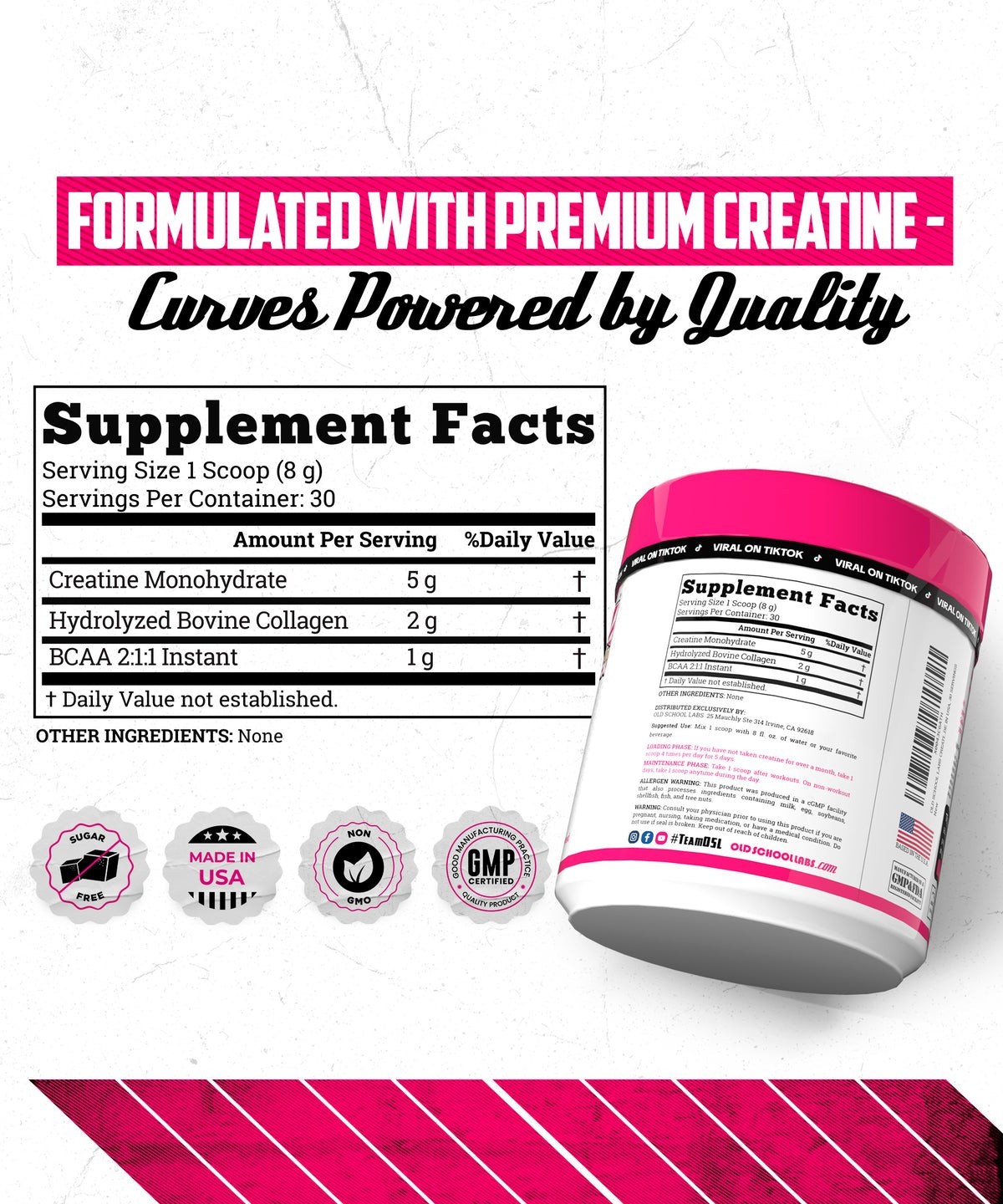 Creatine with Collagen & BCAAsCreatine Monohydrate for Women-8.57oz