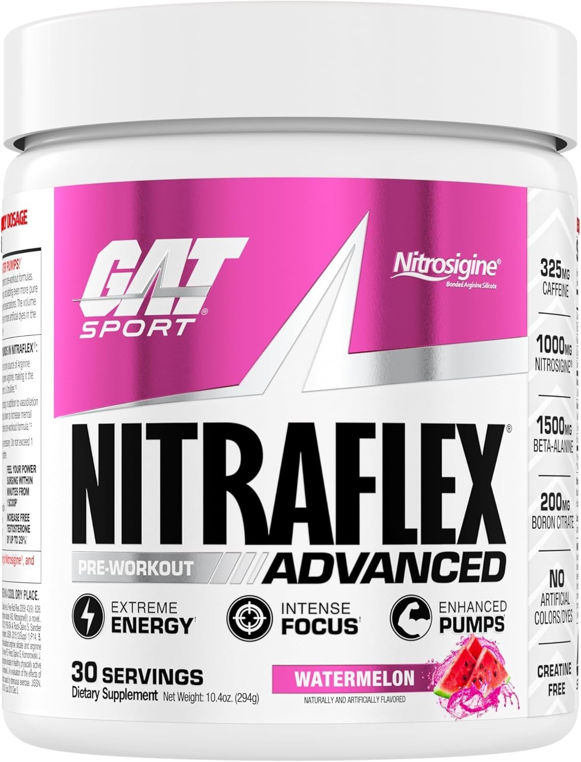 [2 Packs] GAT NitraFlex Pre Workout 30 Servings – Pick Flavor