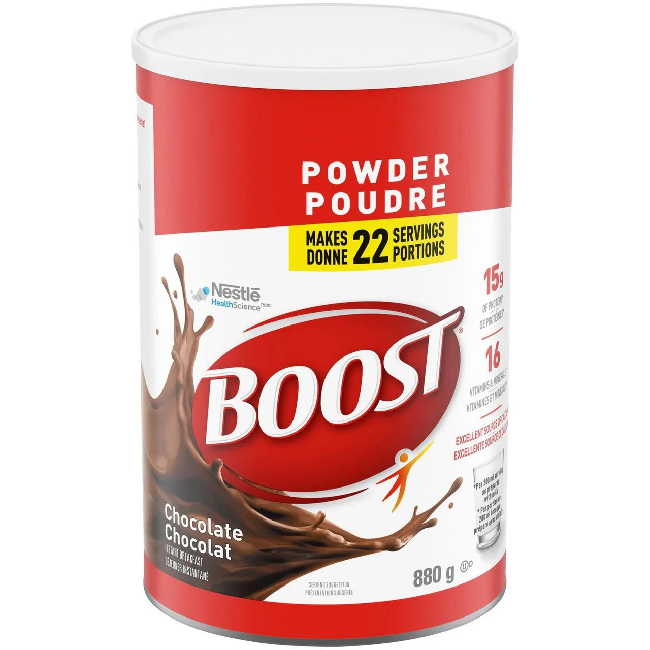 Boost Powder Chocolate Instant Breakfast Drink Mix 880g Canister, FREE SHIPPING