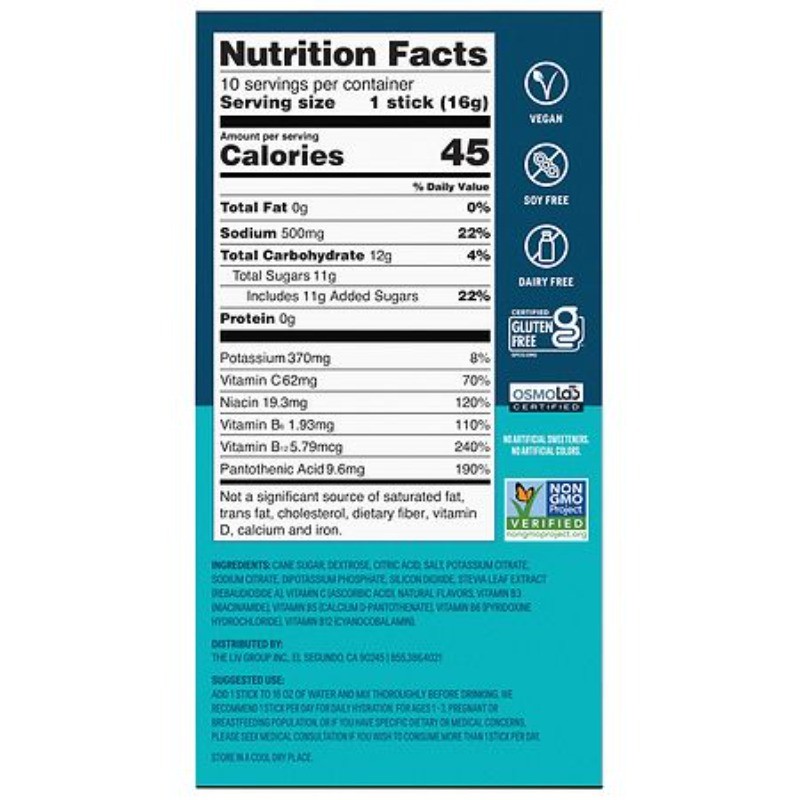 Hydration Multiplier Electrolyte Drink Mix Tropical Punch 0.56 oz