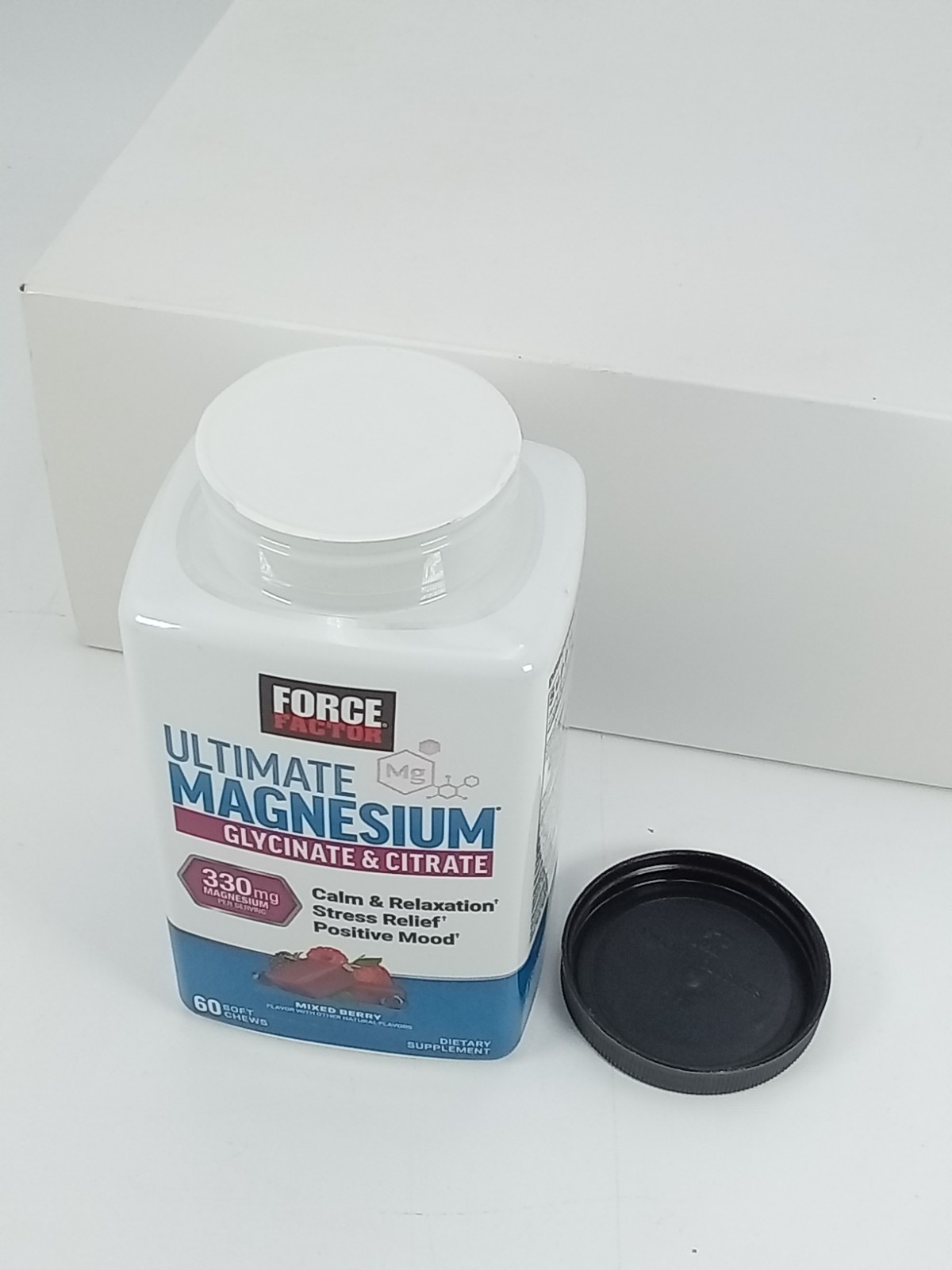 Force Factor Ultimate 300mg MAGNESIUM CLYCINATE & CITRATE, Berry BB DATE 06/2027