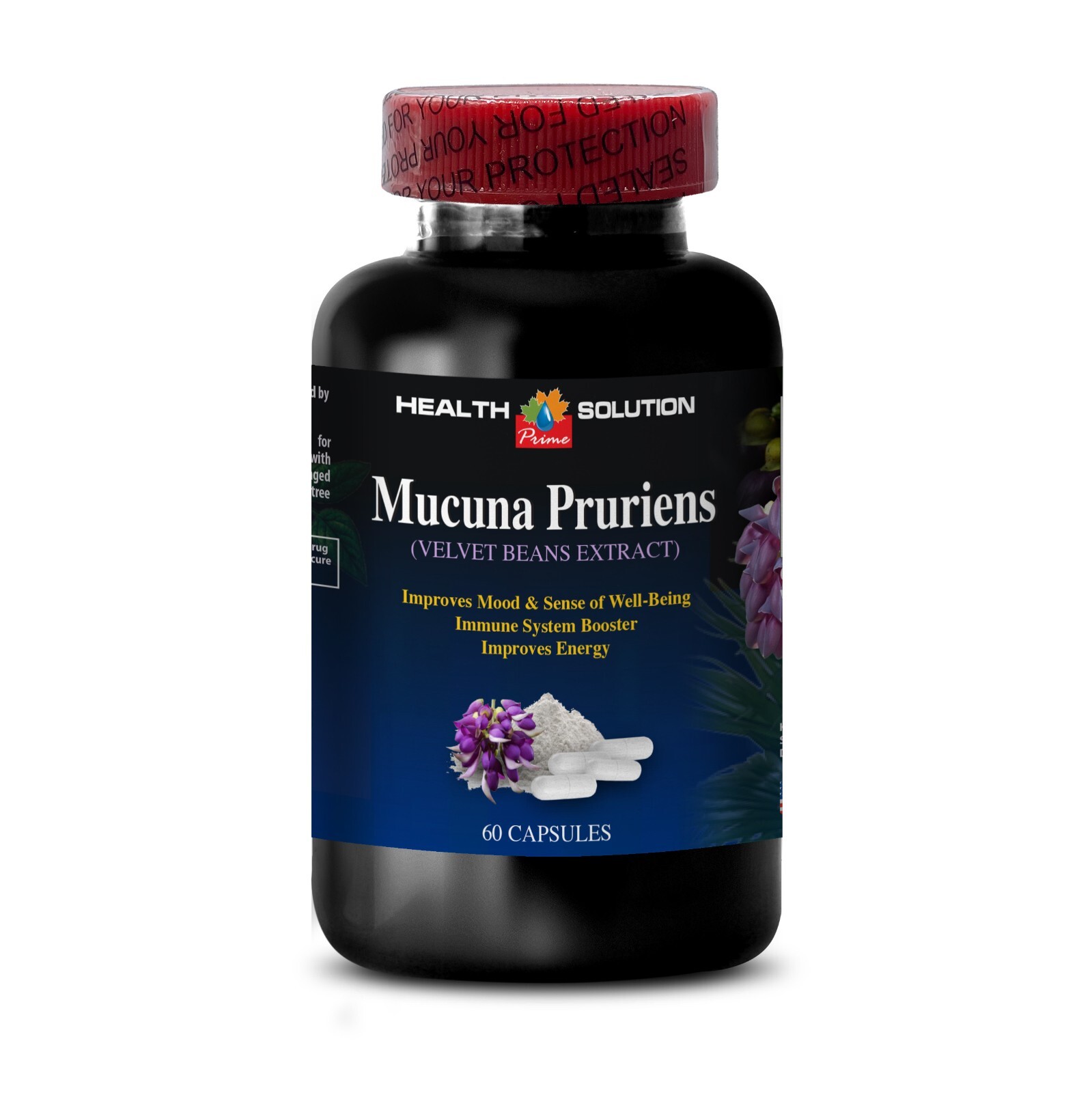 Muscle Mass MUCUNA PRURIENS VELVET BEANS – Velvet Beans (1 Bottle, 60 Caps.)