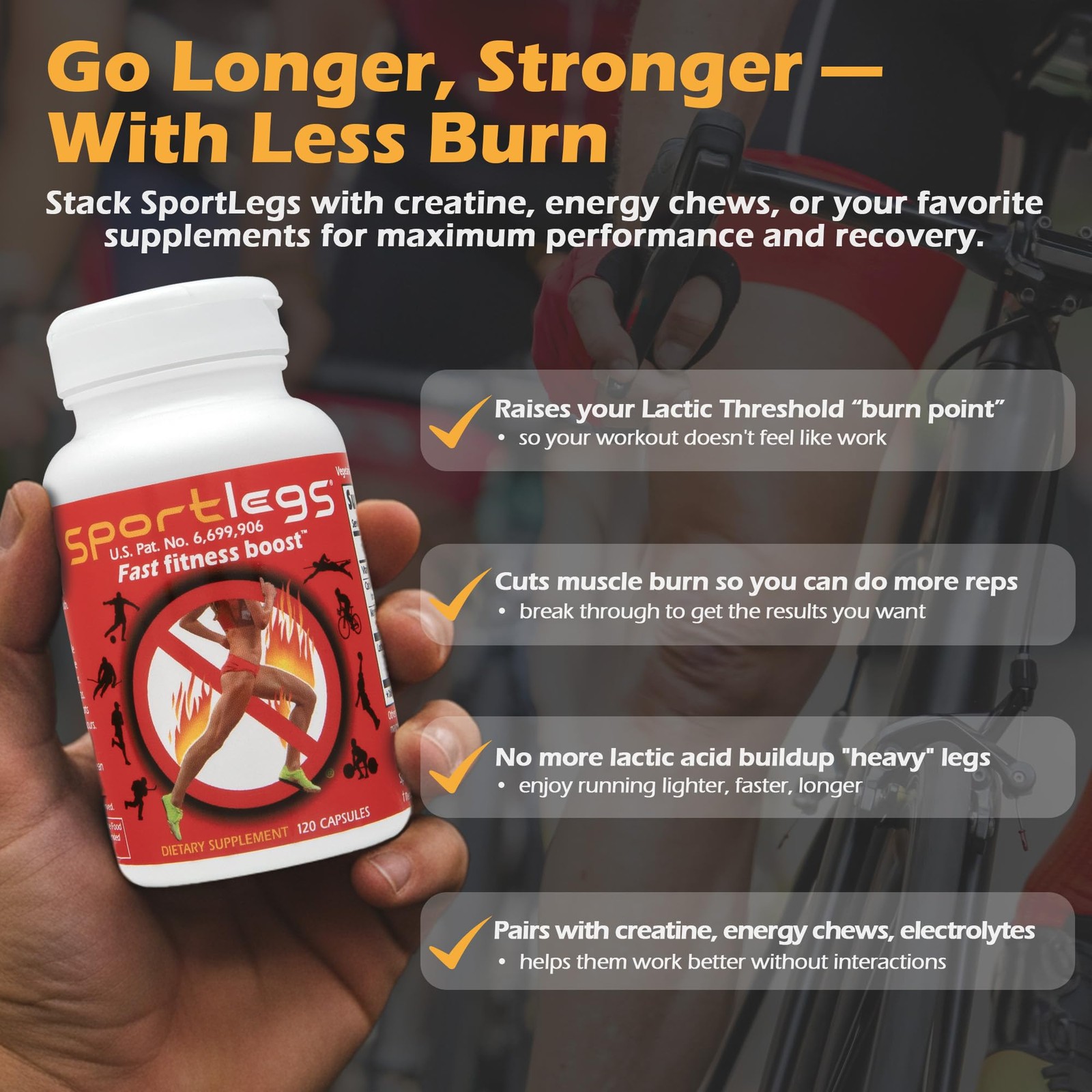 SPORTLEGS Pre-Exercise Metabolic Primer for 120 Count (Pack of 3), One Color