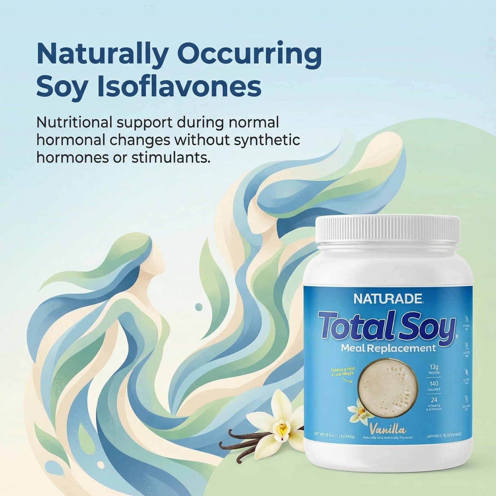 Naturade Total Soy Weight Loss Shake Vanilla 1.2 Lb 540 G 079911023163