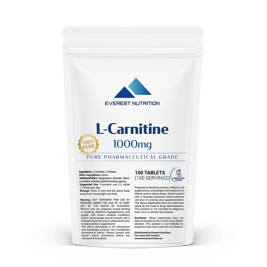L-Carnitine Carnitine tablets 1000mg Fatburner Antioxidant Metabolism Immunity