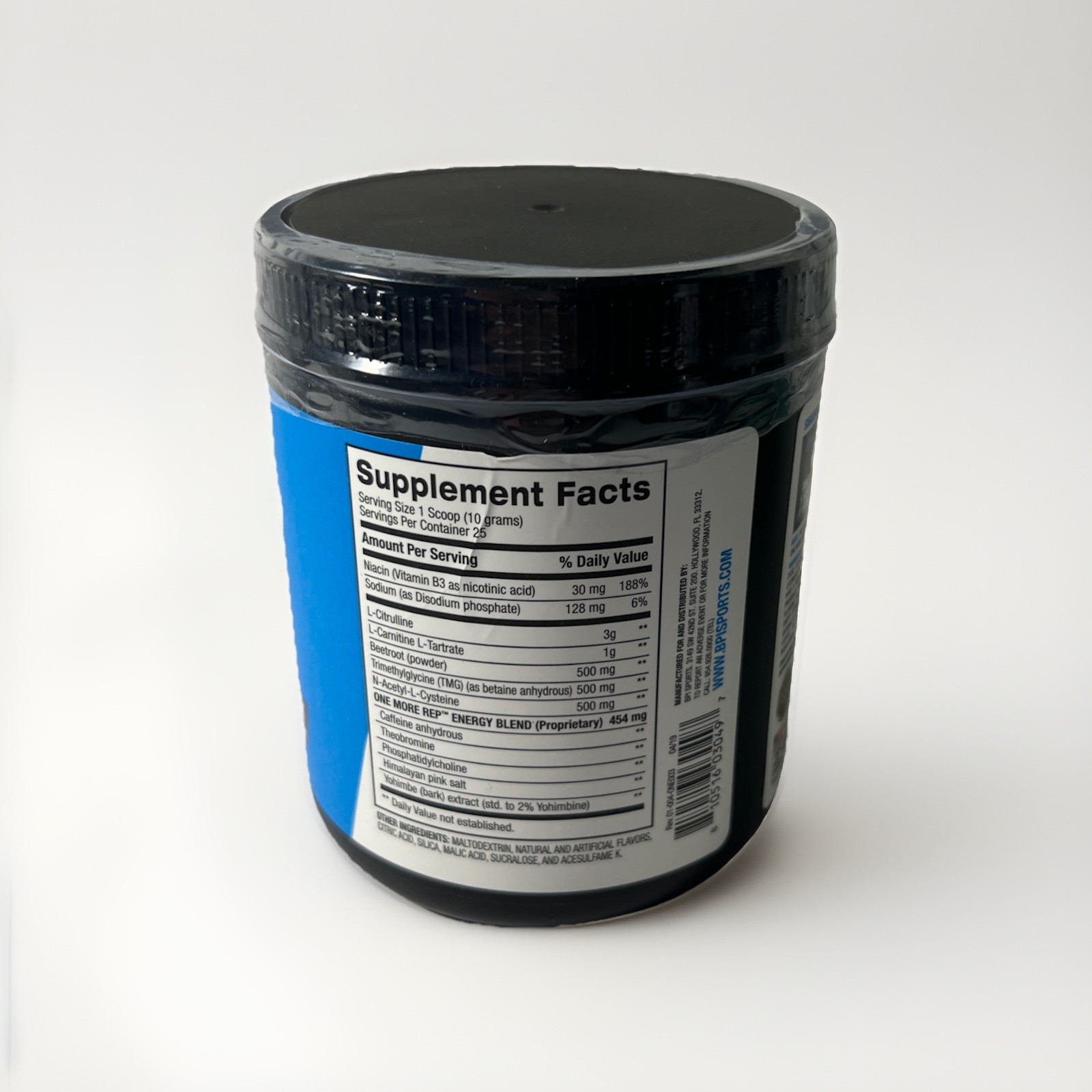 1x BPI Sports ONE MORE REP Berry Splash 25 Servings EXP: 5/27