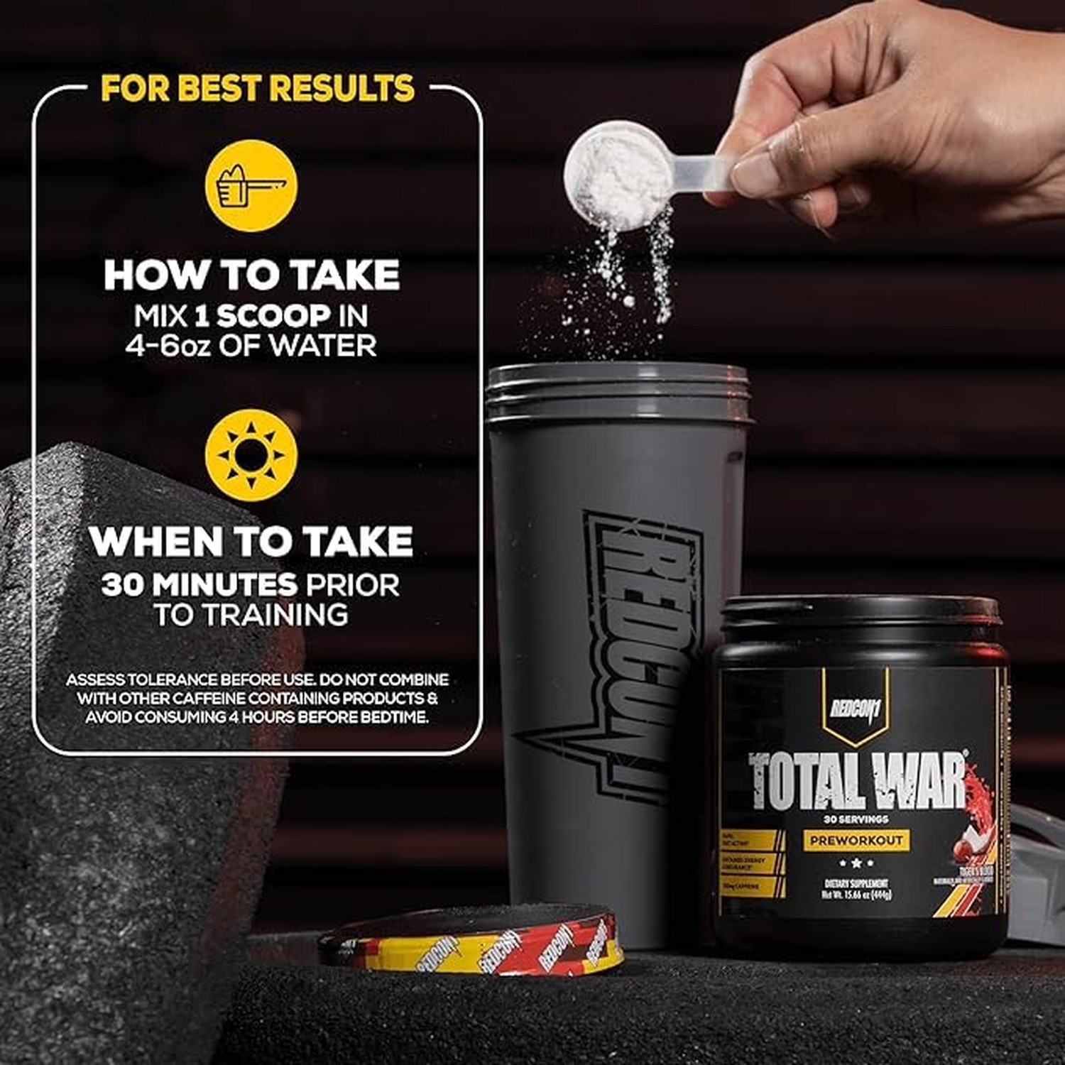 REDCON1 Total War Pre Workout Powder, Blue Lemonade – Beta Alanine + Citrulli…