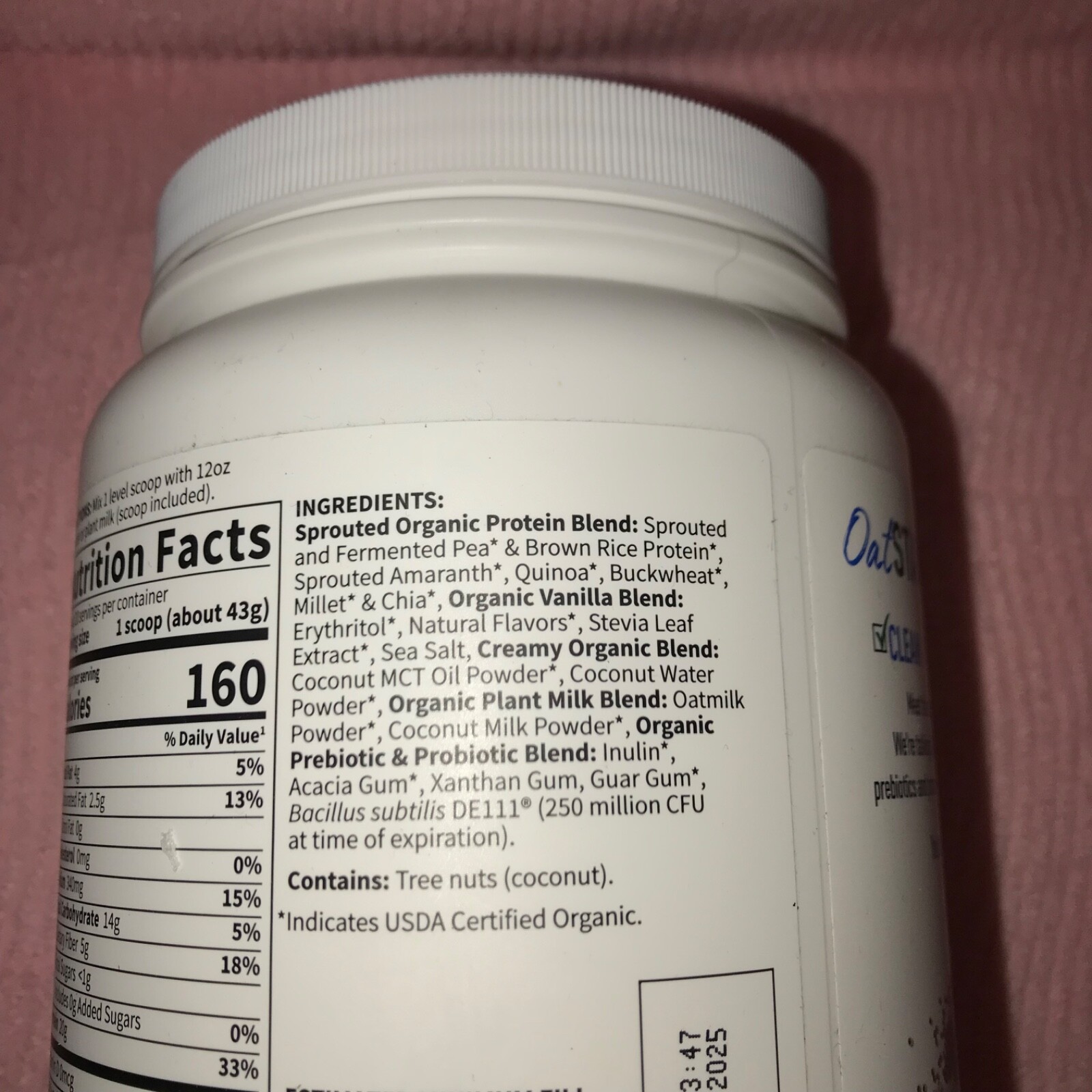 Garden of Life Organic Creamy Protein Oatmilk Powder Vanilla Cookie NEW 11/2025