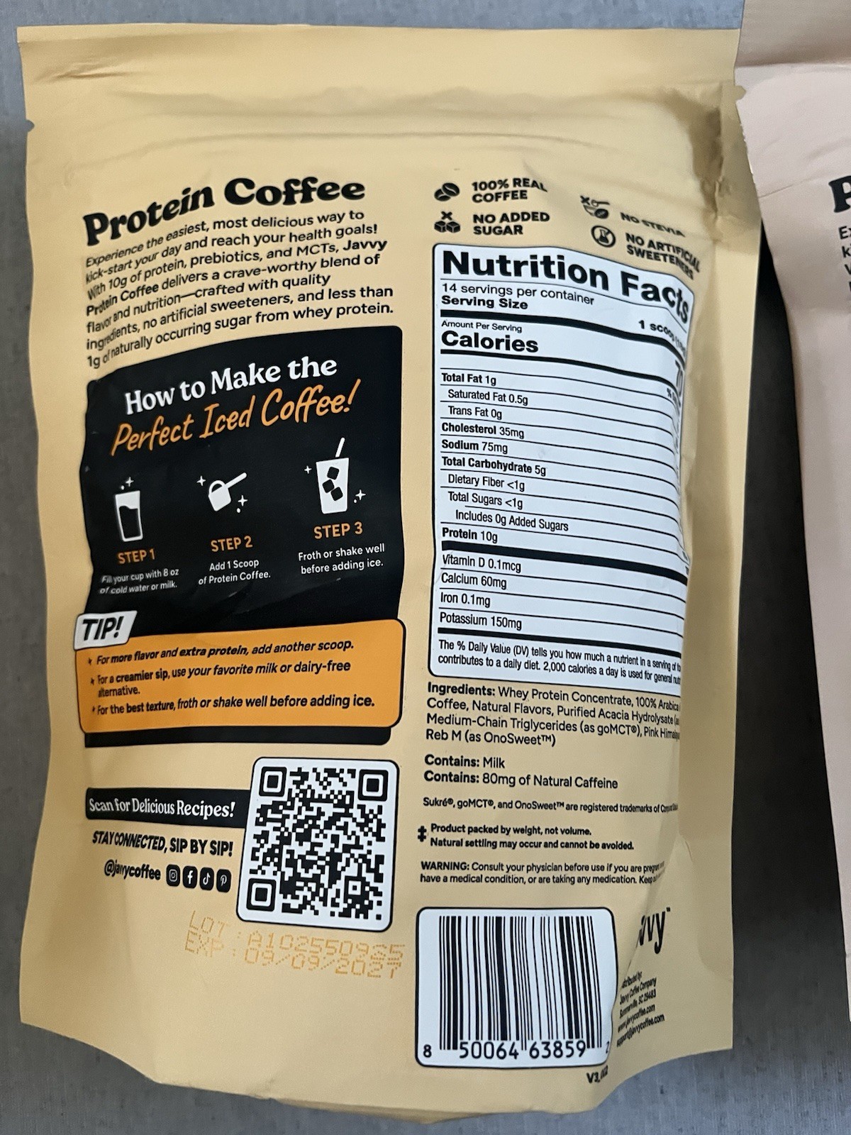 (2) Variety Javvy Original & Caramel Protein & Instant Iced Coffees ☕️