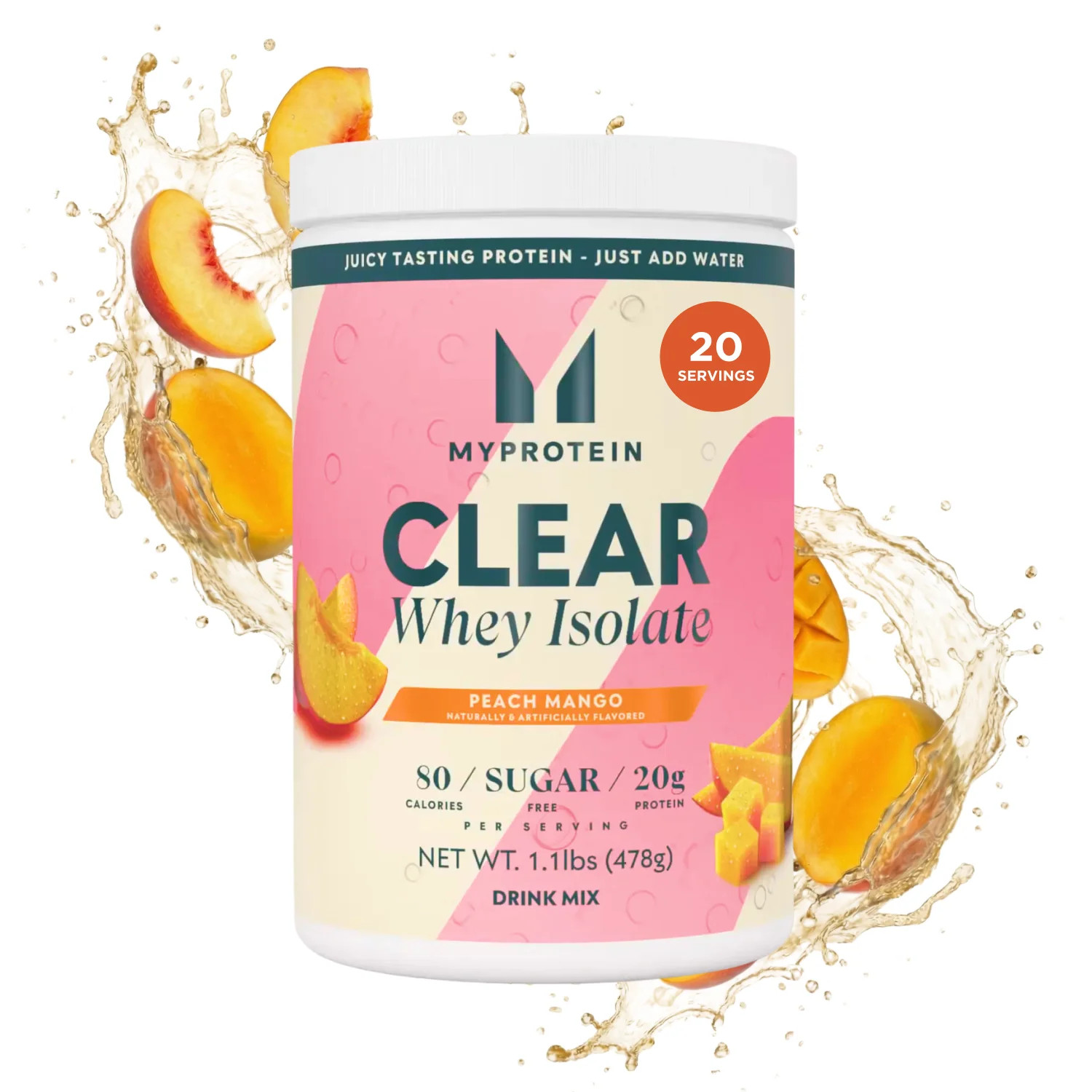 Clear Whey Protein Isolate – Lemonade Flavor, 20 Servings, 1.1 lbs