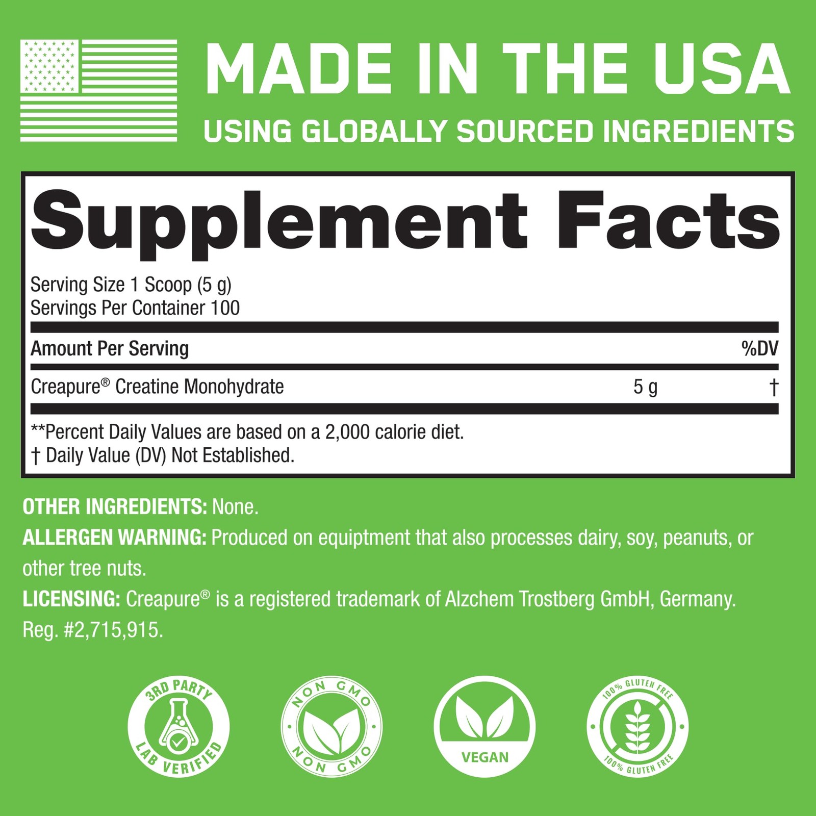 Creapure Creatine Monohydrate Powder, Unflavored – German Creatine Powder for…