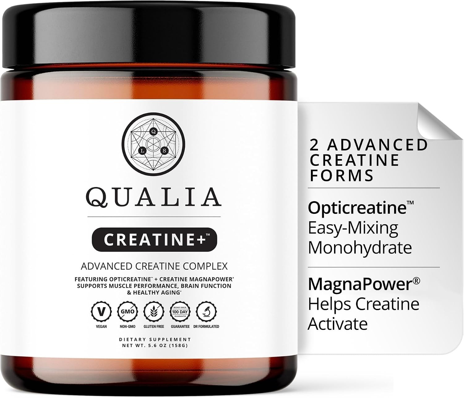 Qualia Creatine + Advanced Creatine Complex, 5.6 oz magnesium new 3/2028