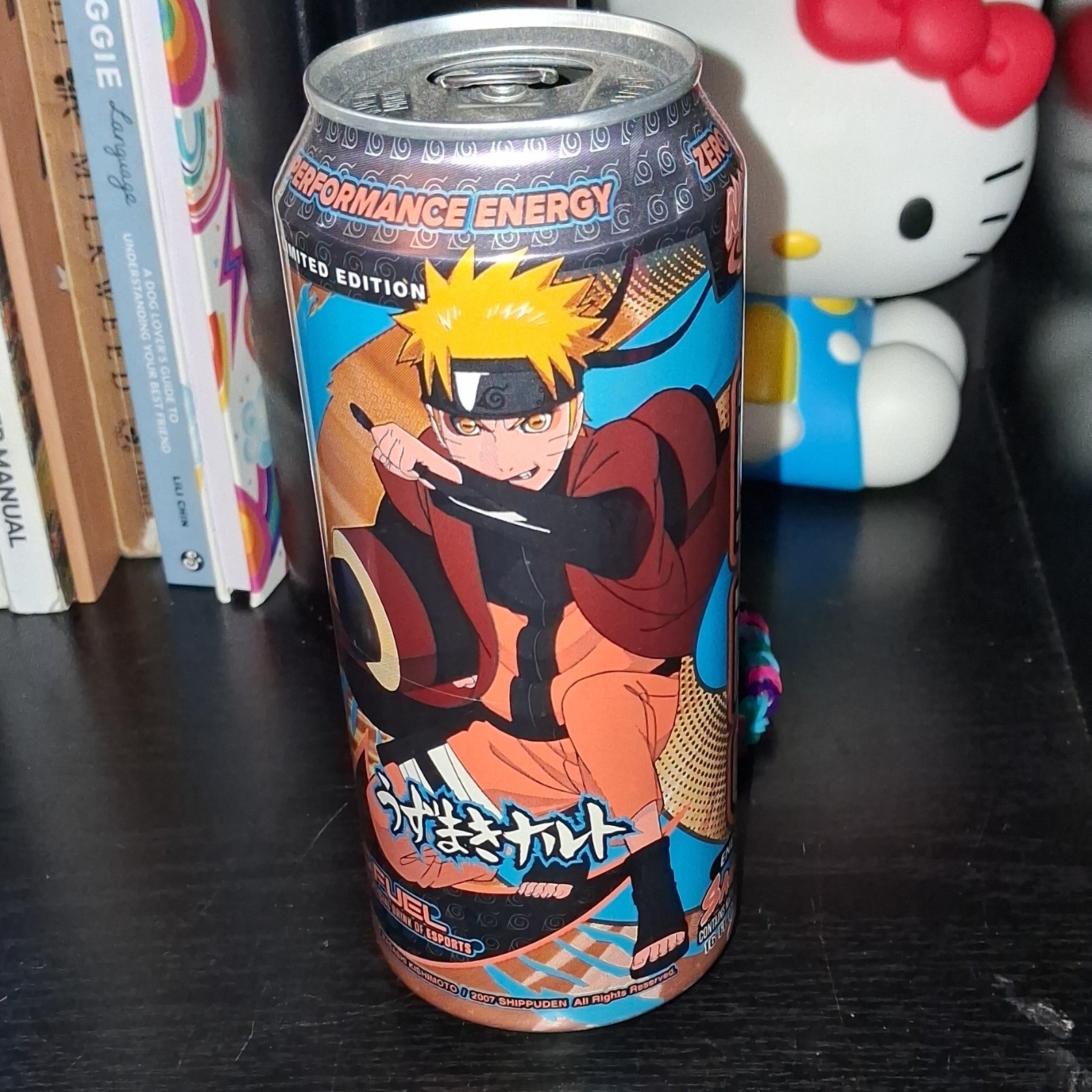 empty Fuel Energy Drink Sage Mode Zero Sugar 16 fl oz (473 mL) Naruto Shippuden