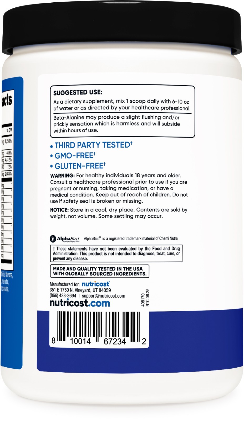 Nutricost Stim-Free Pre-Workout, 30 Servings (Blue Raspberry)