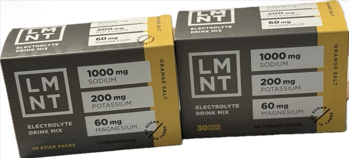 LMNT Electrolyte Drink Mix Orange Salt 30 Stick Packs Hydration Powder