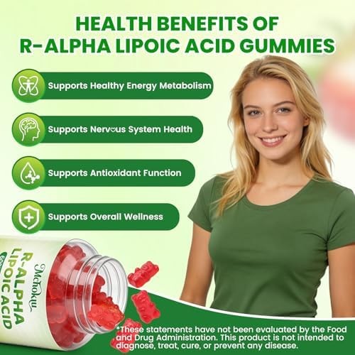 R Alpha Lipoic Acid Gummies, Stabilized R-Alpha Lipoic Acid, ALA Supplement for