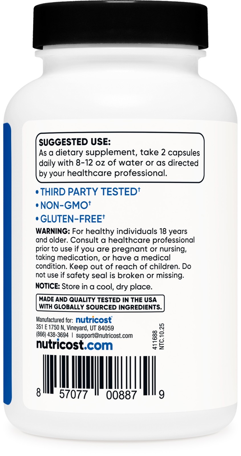 Nutricost HMB (Beta-Hydroxy Beta-Methylbutyric) 1000mg 120 Capsules, 60 Servings