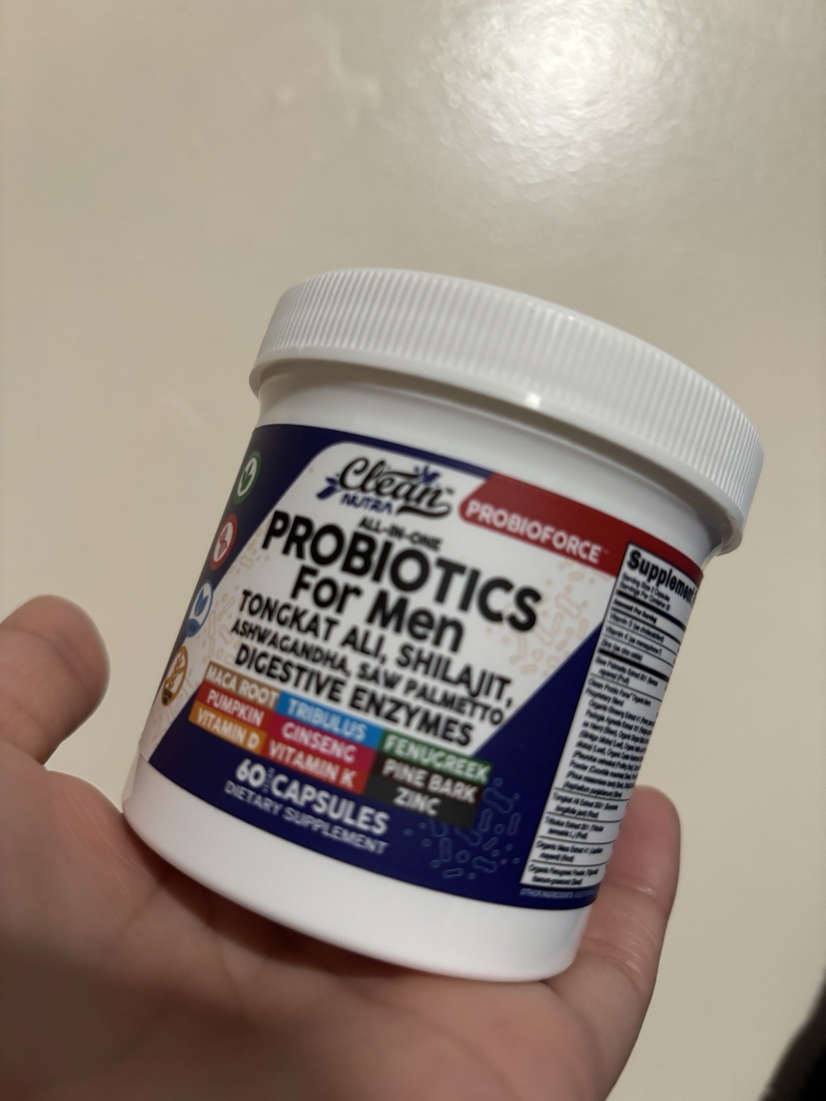 Clean Nutra Probiotics for men “All in one” designed for men.