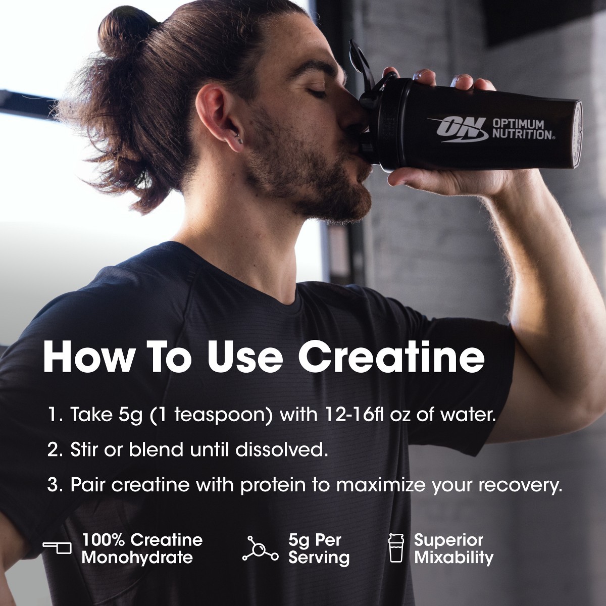 Optimum Nutrition Creatine Sports Nutrition Supplement Powder – 10.58oz: Energy