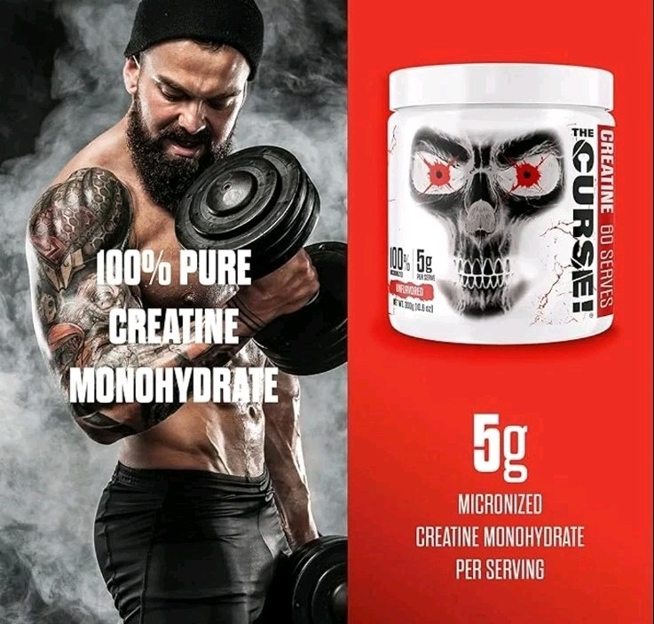 The Curse! Creatine Powder Unflavored 10.6 oz Expires 05/2027