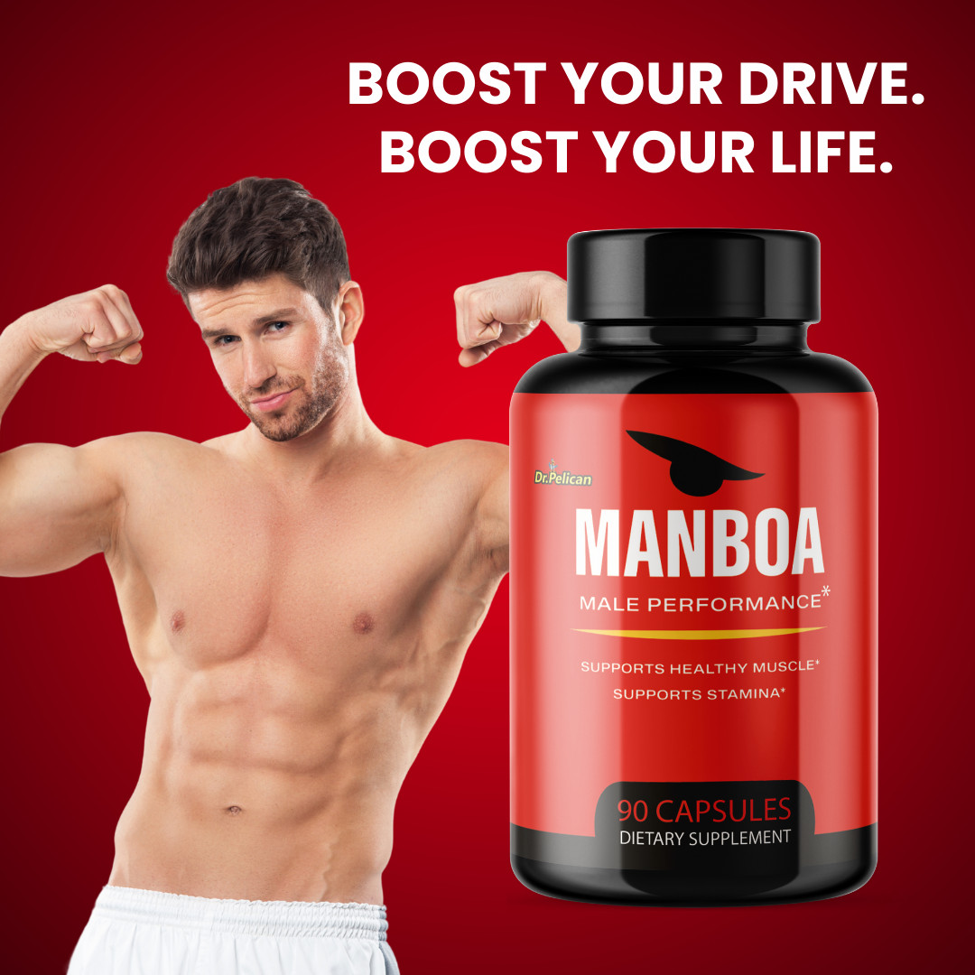 Manboa- Bodybuilding & Men’s Health Support- 4 Bottles- 360 Capsules