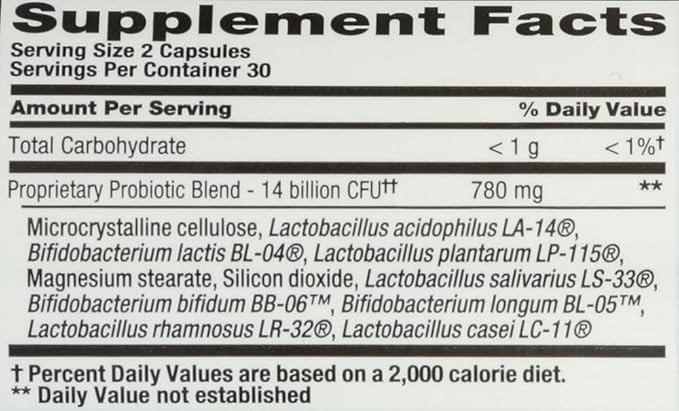 Nutrition Now PB 8 Pro-biotic Acidophilus Capsules, Vegetarian, 60 Caps