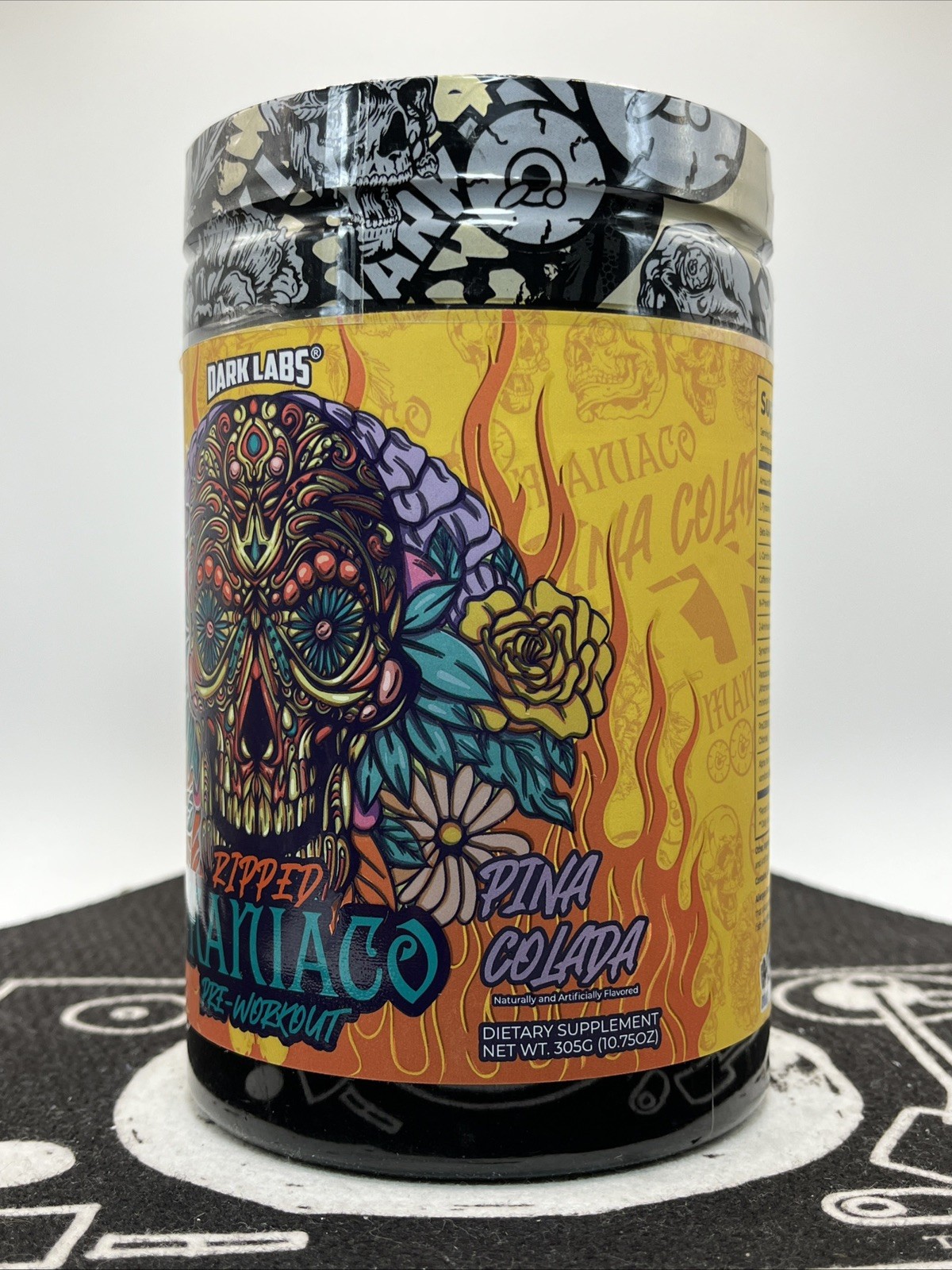 DARK LABS NEW RIPPED MANIACO High Stim Fat burner Pre-Workout StrawberryLemonade