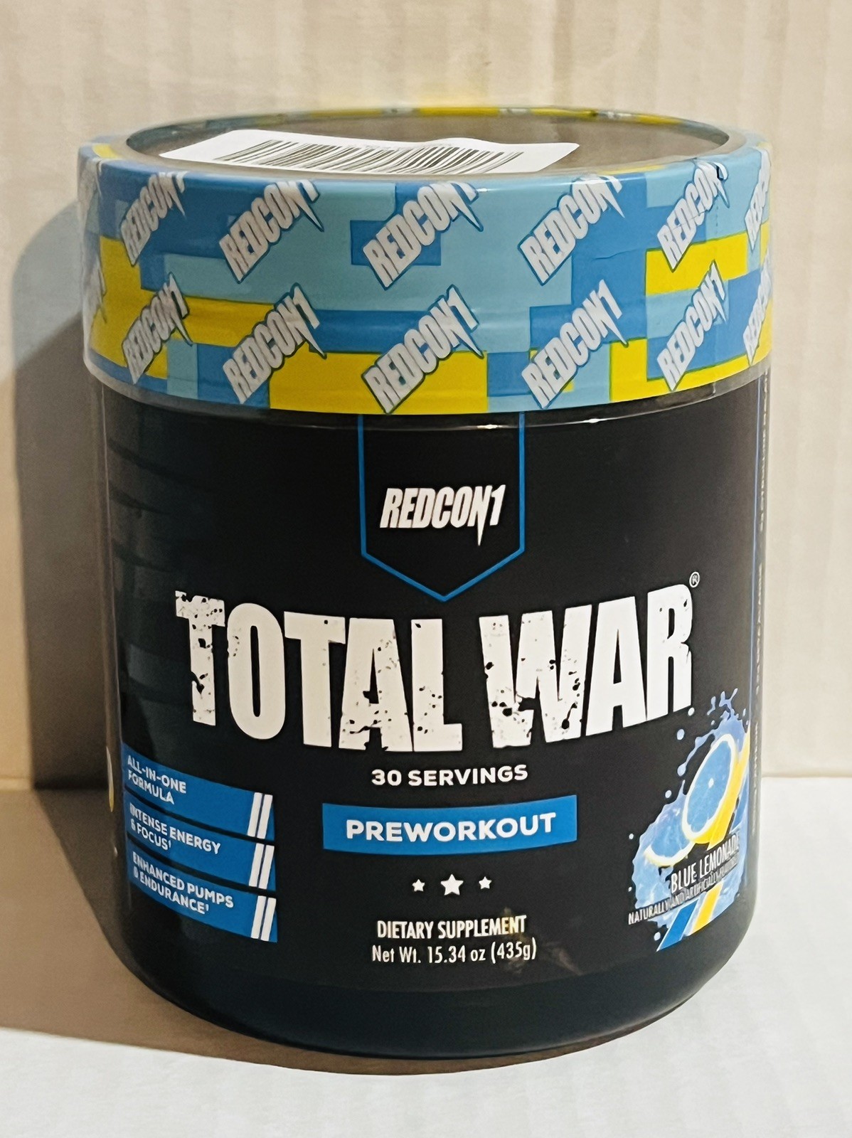 3 PACK Redcon1 Total War Preworkout 30 Servings Each Blue Lemonade BB 4/27 U38B