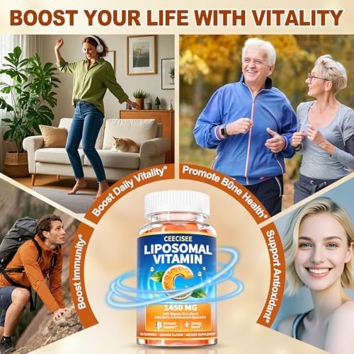 Liposomal Vitamin C Gummy for Adults: Organic Chewable Extra Strength Vitamin C