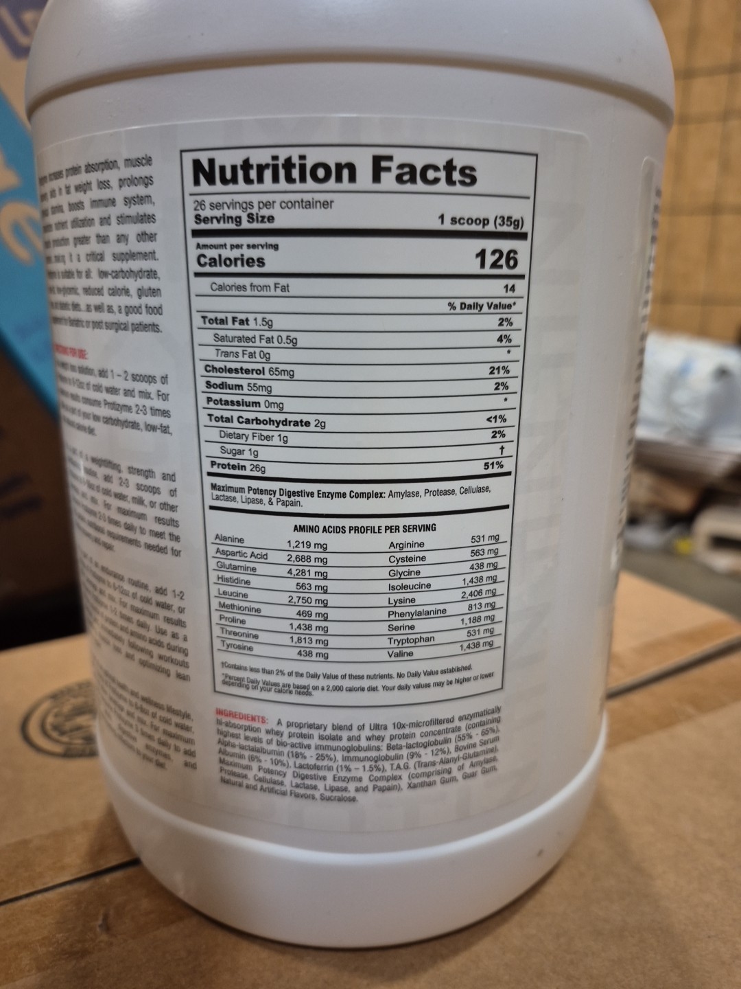 Metabolic Nutrition Protizyme Banana Creme 2lb Whey Protein Gluten Free 26g