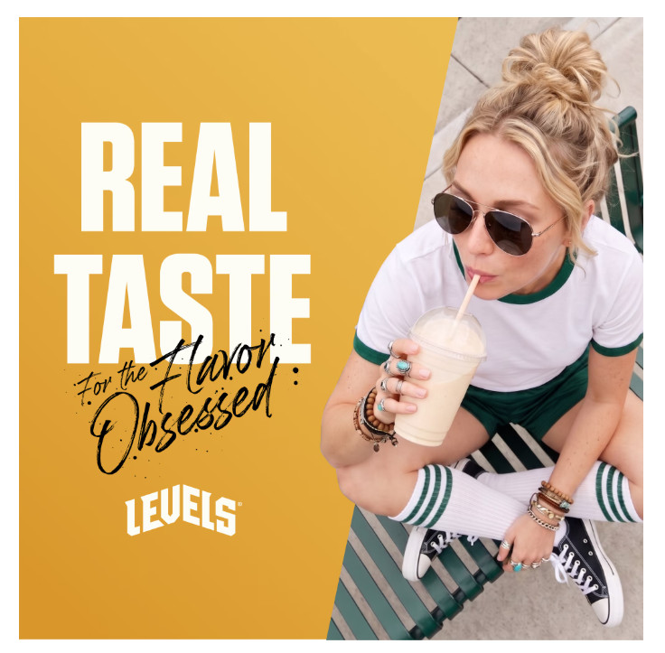 Levels Grass Fed Whey Protein Vanilla Bean 1.48lb 24g Protein