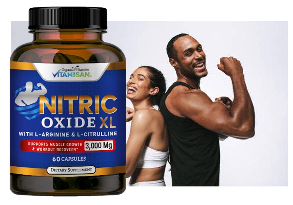 Nitric Oxide Booster Supplement w/L-Arginine 3000mg Premium Workout Muscle Pump