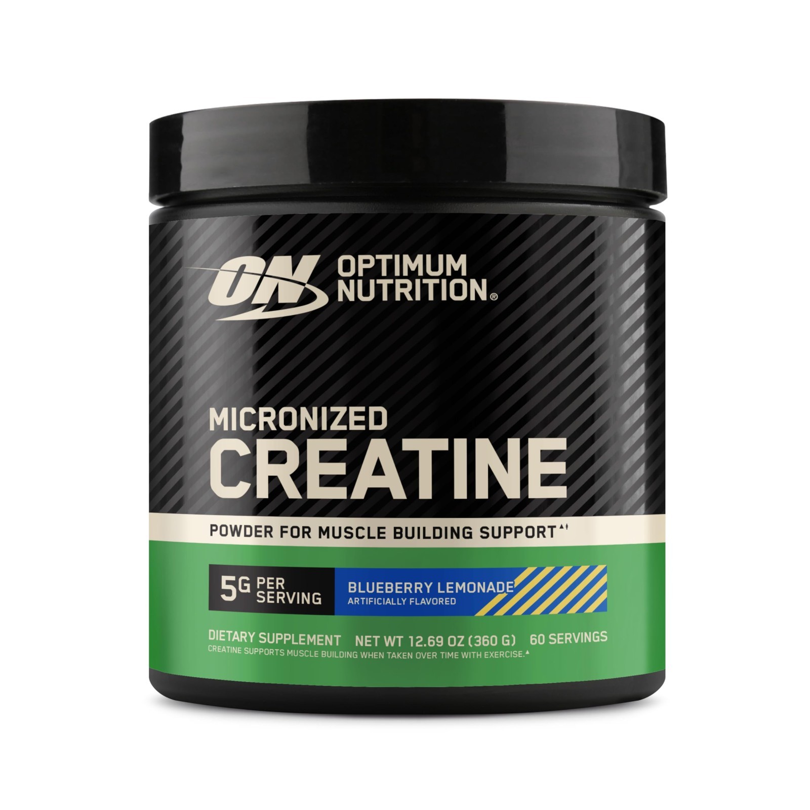 Micronized Creatine Monohydrate Powder – Blueberry Lemonade Flavor, 60 Servings,