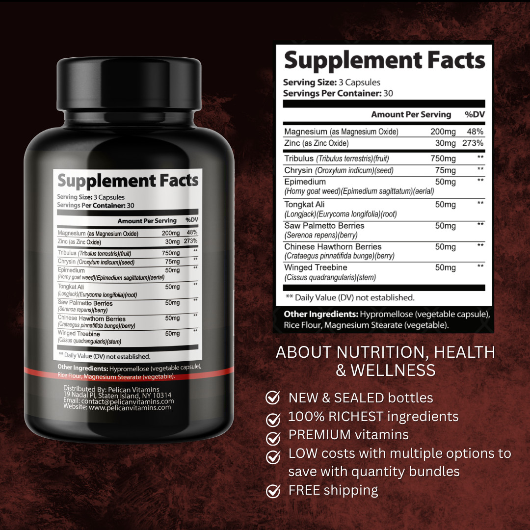 Rambo Max- Bodybuilding & Men’s Health Support- 4 Bottles- 360 Capsules