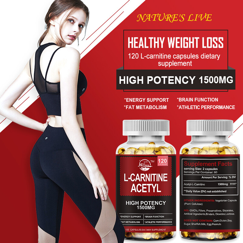 Nature’s Live Acetyl L-Carnitine 1500mg, 120 Capsules – Non-GMO and Gluten Free