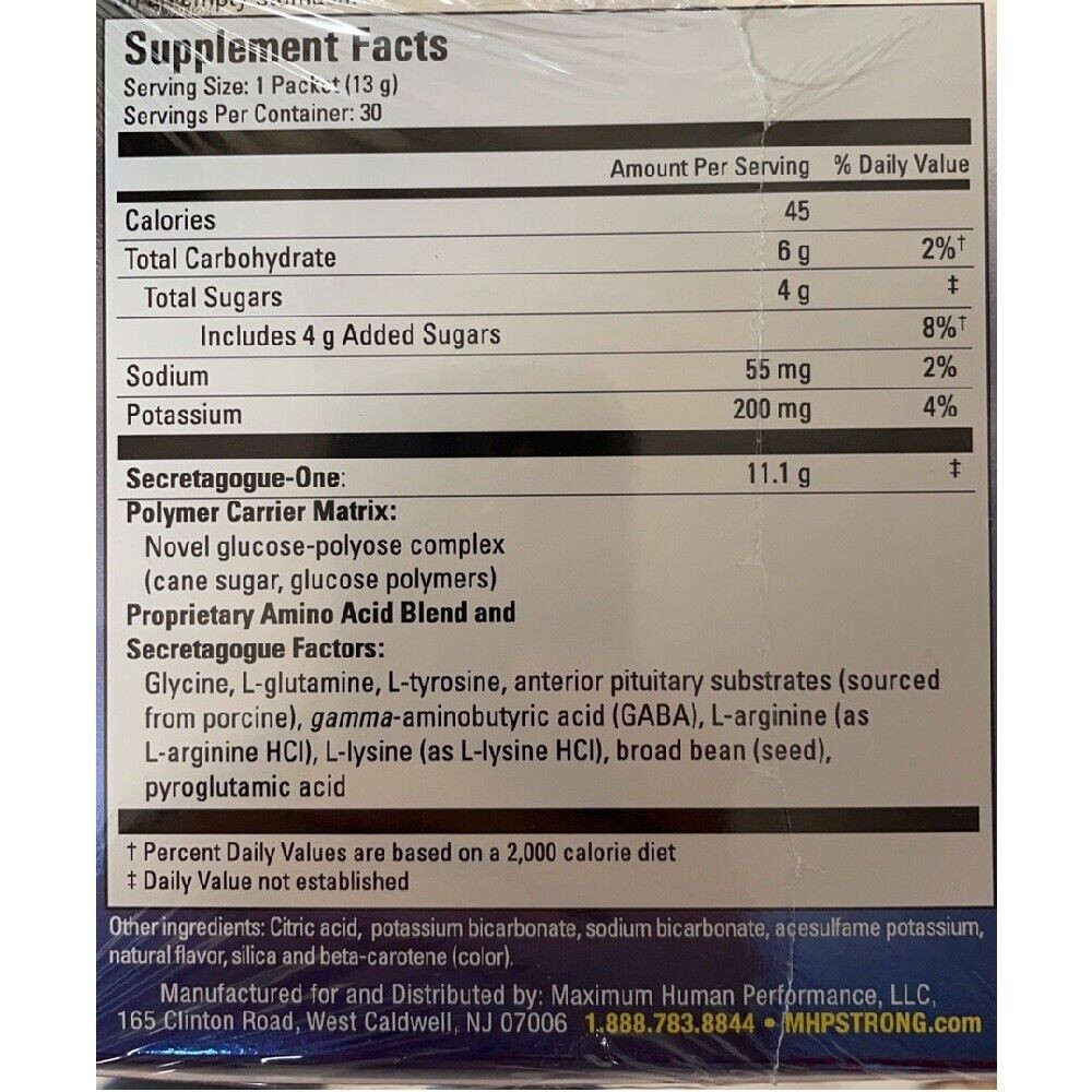 MHP Secretagogue One for Recovery, Performance – 30 Packets – Orange
