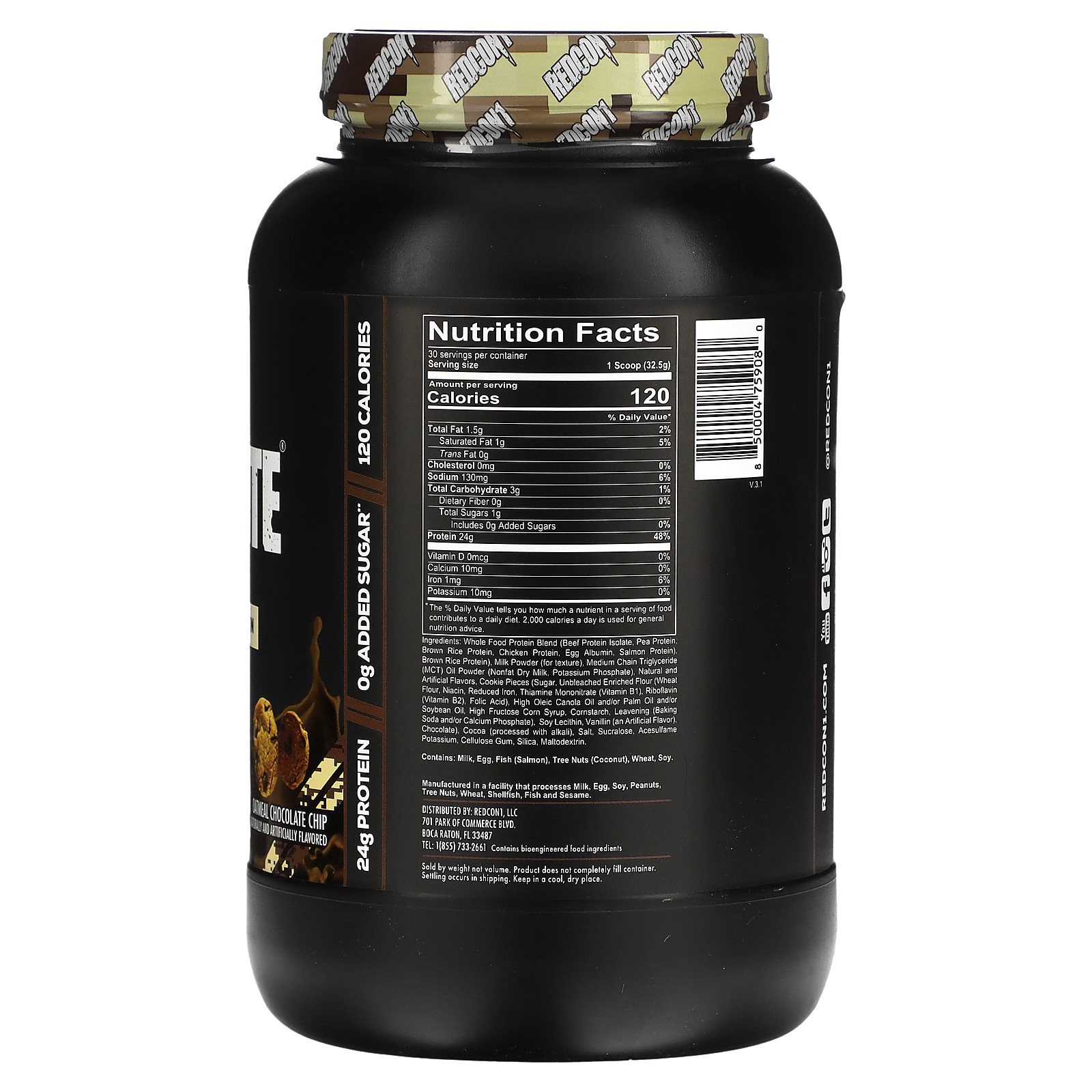 MRE Lite, Whole Food Protein, Oatmeal Chocolate Chip, 2.15 lb (975 g)