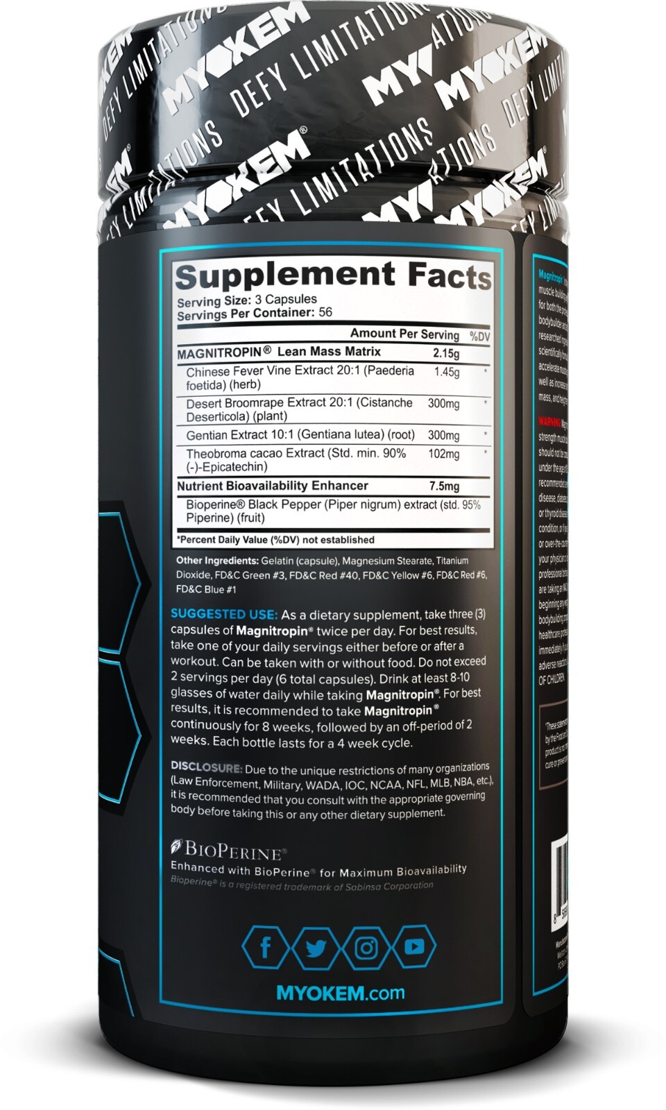 2x Magnitropin Muscle Mass Accelerator & Testosterone Booster + FREE SHIRT
