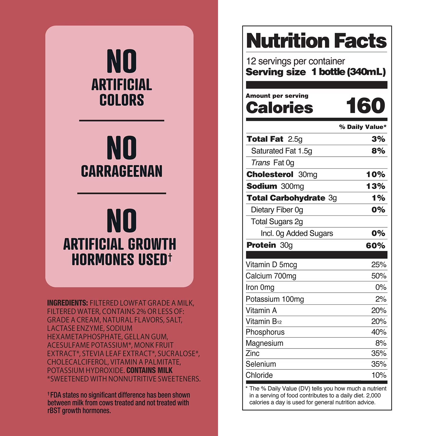 Member’s Mark 30g Ultra-Filtered Milk Shake, Strawberry, 11.5 fl. oz., 12 pk.