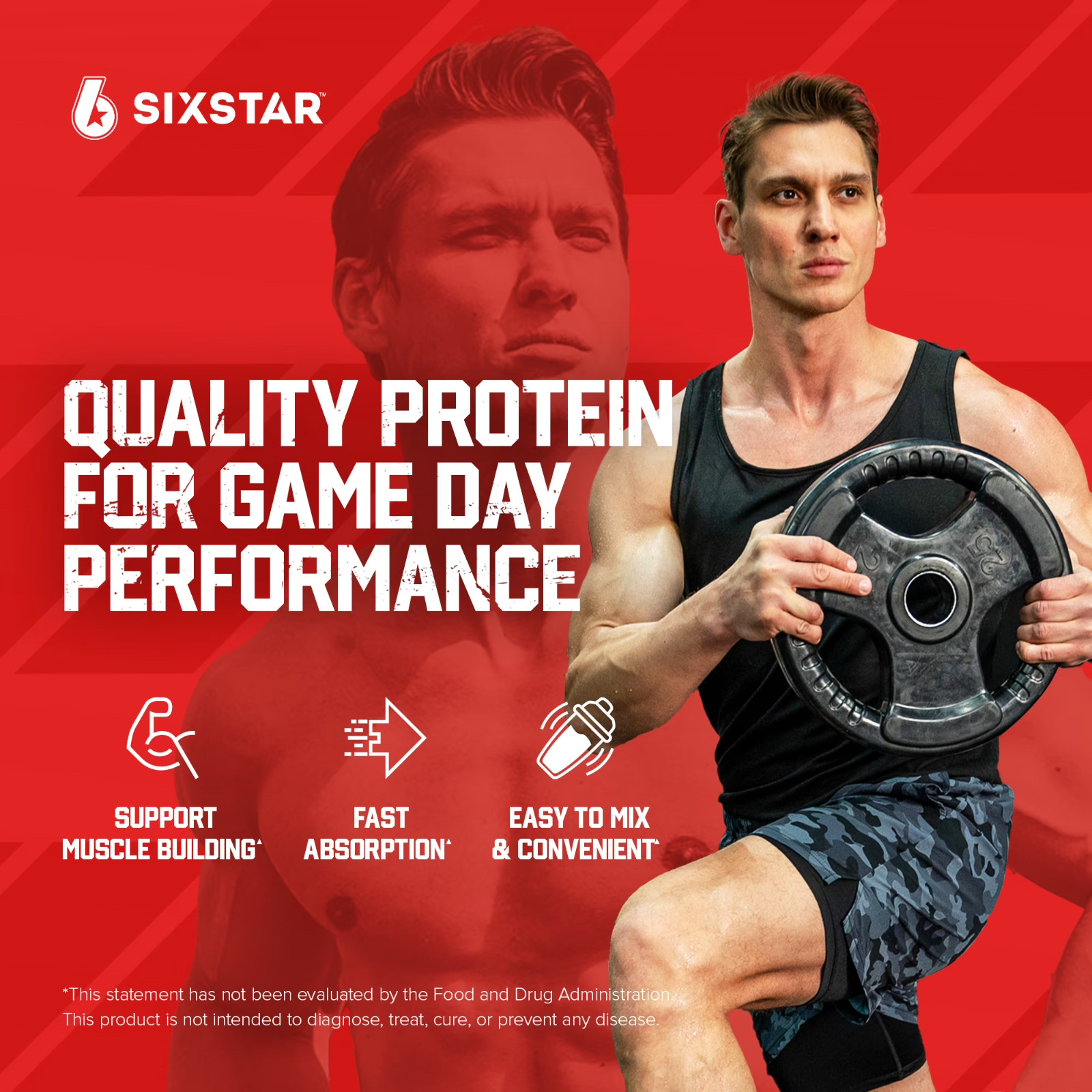 Six Star 100% Whey Protein Plus Powder Triple Chocolate 30g Protein 4.1 lb