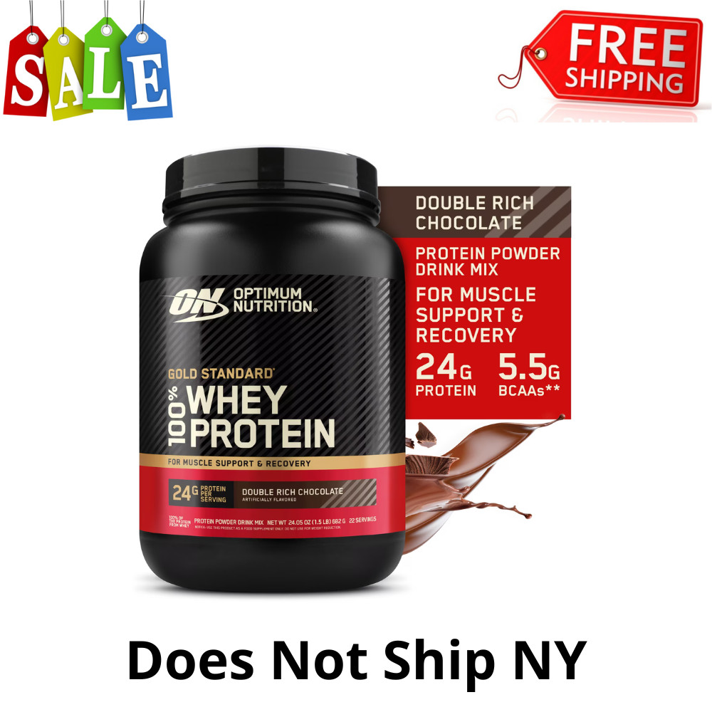 Optimum Nutrition Gold Standard 100% Whey Protein, Double Rich Chocolate, 1.5 lb